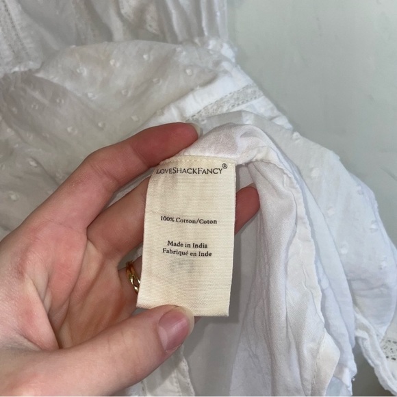 LoveShackFancy Natasha dress white size M. Excellent condition, worn once. - Picture 13 of 14